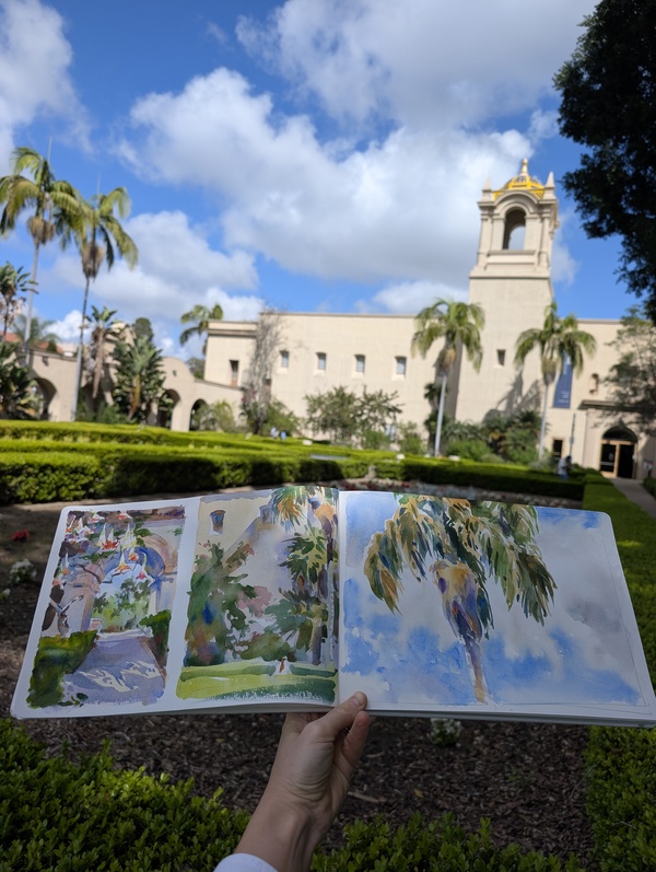Balboa Park Stetches — Plen air sketches in Balboa Park, San Diego